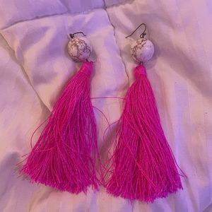 Pink Hanging Earrings